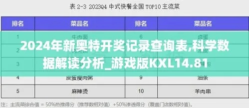 2024年新奥特开奖记录查询表_结论释义解释落实_主页版v264.837